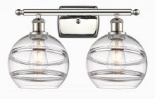 Innovations Lighting 516-2W-PN-G556-8CL - Rochester - 2 Light - 18 inch - Polished Nickel - Bath Vanity Light