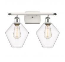 Innovations Lighting 516-2W-WPC-G652-8 - Cindyrella - 2 Light - 18 inch - White Polished Chrome - Bath Vanity Light