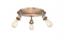 Innovations Lighting 516-3C-AC - Ballston - 3 Light - 12 inch - Antique Copper - Flush Mount