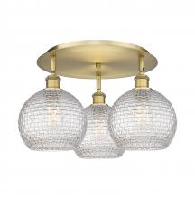 Innovations Lighting 516-3C-BB-G122C-8CL - Athens - 3 Light - 20 inch - Brushed Brass - Flush Mount