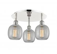 Innovations Lighting 516-3C-PN-G105 - Belfast - 3 Light - 18 inch - Polished Nickel - Flush Mount