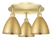 Innovations Lighting 516-3C-SG-MBD-75-SG - Bristol - 3 Light - 19 inch - Satin Gold - Flush Mount