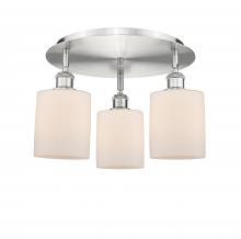 Innovations Lighting 516-3C-SN-G111 - Cobbleskill - 3 Light - 17 inch - Satin Nickel - Flush Mount