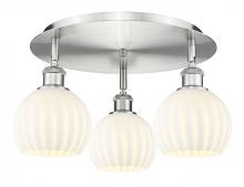 Innovations Lighting 516-3C-SN-G1217-6WV - White Venetian - 3 Light - 18 inch - Satin Nickel - Flush Mount