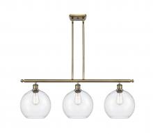 Innovations Lighting 516-3I-AB-G124-10 - Athens - 3 Light - 37 inch - Antique Brass - Stem Hung - Island Light