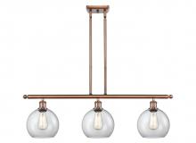 Innovations Lighting 516-3I-AC-G122-8 - Athens - 3 Light - 36 inch - Antique Copper - Cord hung - Island Light