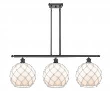 Innovations Lighting 516-3I-BK-G121-10RW - Farmhouse Rope - 3 Light - 37 inch - Matte Black - Cord hung - Island Light