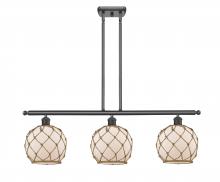 Innovations Lighting 516-3I-BK-G121-8RB - Farmhouse Rope - 3 Light - 36 inch - Matte Black - Cord hung - Island Light