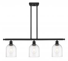 Innovations Lighting 516-3I-BK-G558-6CL - Bella - 3 Light - 36 inch - Matte Black - Cord hung - Island Light