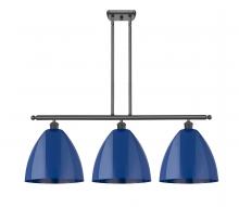 Innovations Lighting 516-3I-BK-MBD-12-BL - Plymouth - 3 Light - 39 inch - Matte Black - Cord hung - Island Light