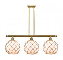 Innovations Lighting 516-3I-SG-G121-10RB - Farmhouse Rope - 3 Light - 37 inch - Satin Gold - Cord hung - Island Light