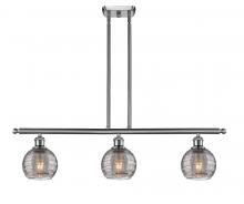 Innovations Lighting 516-3I-SN-G1213-6SM - Athens Deco Swirl - 3 Light - 36 inch - Brushed Satin Nickel - Cord hung - Island Light