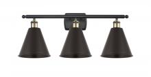 Innovations Lighting 516-3W-BAB-MBC-8-BK - Berkshire - 3 Light - 28 inch - Black Antique Brass - Bath Vanity Light