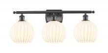 Innovations Lighting 516-3W-OB-G1217-8WV - White Venetian - 3 Light - 28 inch - Oil Rubbed Bronze - Bath Vanity Light