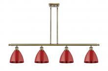 Innovations Lighting 516-4I-AB-MBD-75-RD - Plymouth - 4 Light - 48 inch - Antique Brass - Cord hung - Island Light