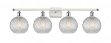 Innovations Lighting 516-4W-WPC-G122C-8CL - Athens - 4 Light - 38 inch - White Polished Chrome - Bath Vanity Light