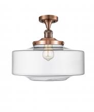 Innovations Lighting 517-1CH-AC-G692-16 - Bridgeton - 1 Light - 12 inch - Antique Copper - Semi-Flush Mount