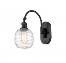 Innovations Lighting 518-1W-BK-G1013 - Belfast - 1 Light - 6 inch - Matte Black - Sconce