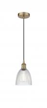 Innovations Lighting 616-1P-AB-G382 - Castile - 1 Light - 6 inch - Antique Brass - Cord hung - Mini Pendant