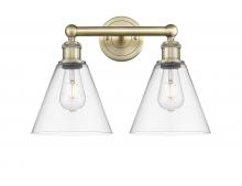 Innovations Lighting 616-2W-AB-GBC-82 - Berkshire - 2 Light - 17 inch - Antique Brass - Bath Vanity Light