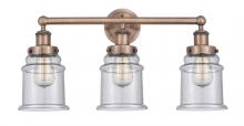 Innovations Lighting 616-3W-AC-G184 - Canton - 3 Light - 24 inch - Antique Copper - Bath Vanity Light