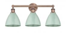 Innovations Lighting 616-3W-AC-MBD-75-SF - Plymouth - 3 Light - 26 inch - Antique Copper - Bath Vanity Light