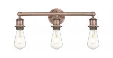 Innovations Lighting 616-3W-AC - Edison - 3 Light - 20 inch - Antique Copper - Bath Vanity Light