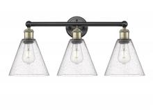 Innovations Lighting 616-3W-BAB-GBC-84 - Berkshire - 3 Light - 26 inch - Black Antique Brass - Bath Vanity Light