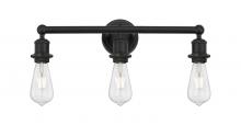 Innovations Lighting 616-3W-BK - Edison - 3 Light - 20 inch - Matte Black - Bath Vanity Light