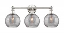 Innovations Lighting 616-3W-PN-G1213-8SM - Athens Deco Swirl - 3 Light - 26 inch - Polished Nickel - Bath Vanity Light