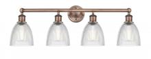 Innovations Lighting 616-4W-AC-G382 - Castile - 4 Light - 33 inch - Antique Copper - Bath Vanity Light