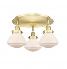 Innovations Lighting 916-3C-SG-G321 - Olean - 3 Light - 19 inch - Satin Gold - Flush Mount