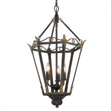 Golden 0880-3P ABI - Matilda 3-Light Pendant in Antique Black Iron