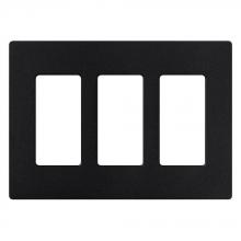 Lutron Electronics SC-3-MN - SATIN COLOR 3-GANG WALLPLATE MIDNIGHT