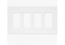 Lutron Electronics CW-4-WH - CLARO WALLPLATE 4 GNG WH