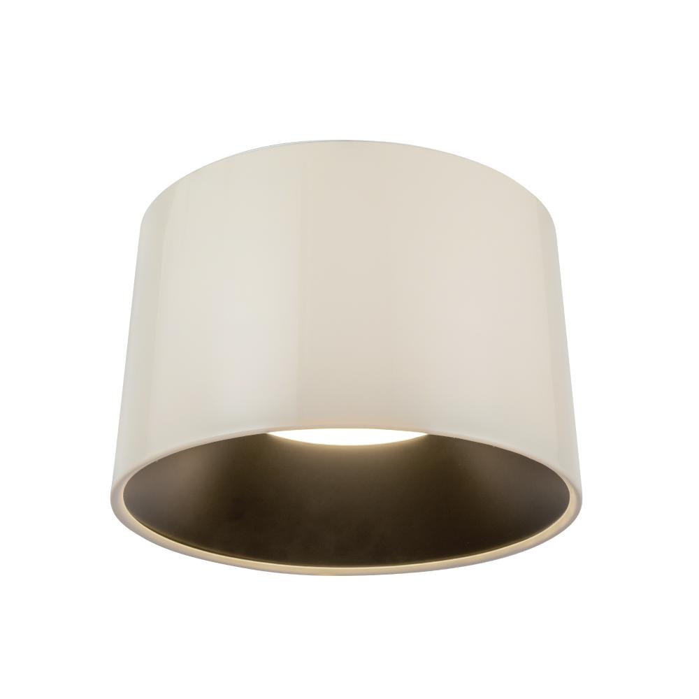 Etta 19-in Pearl White LED Flush Mount