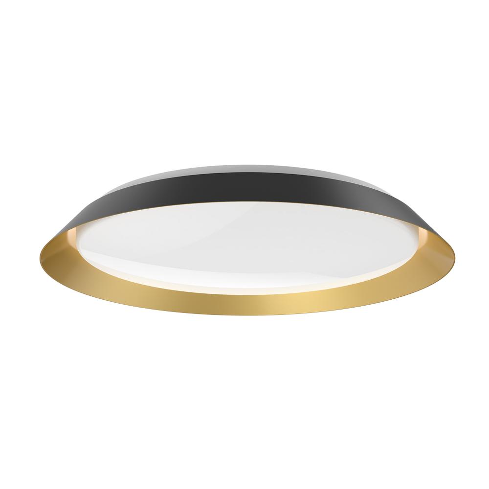 Jasper 23-in Black/Gold LED Flush Mount