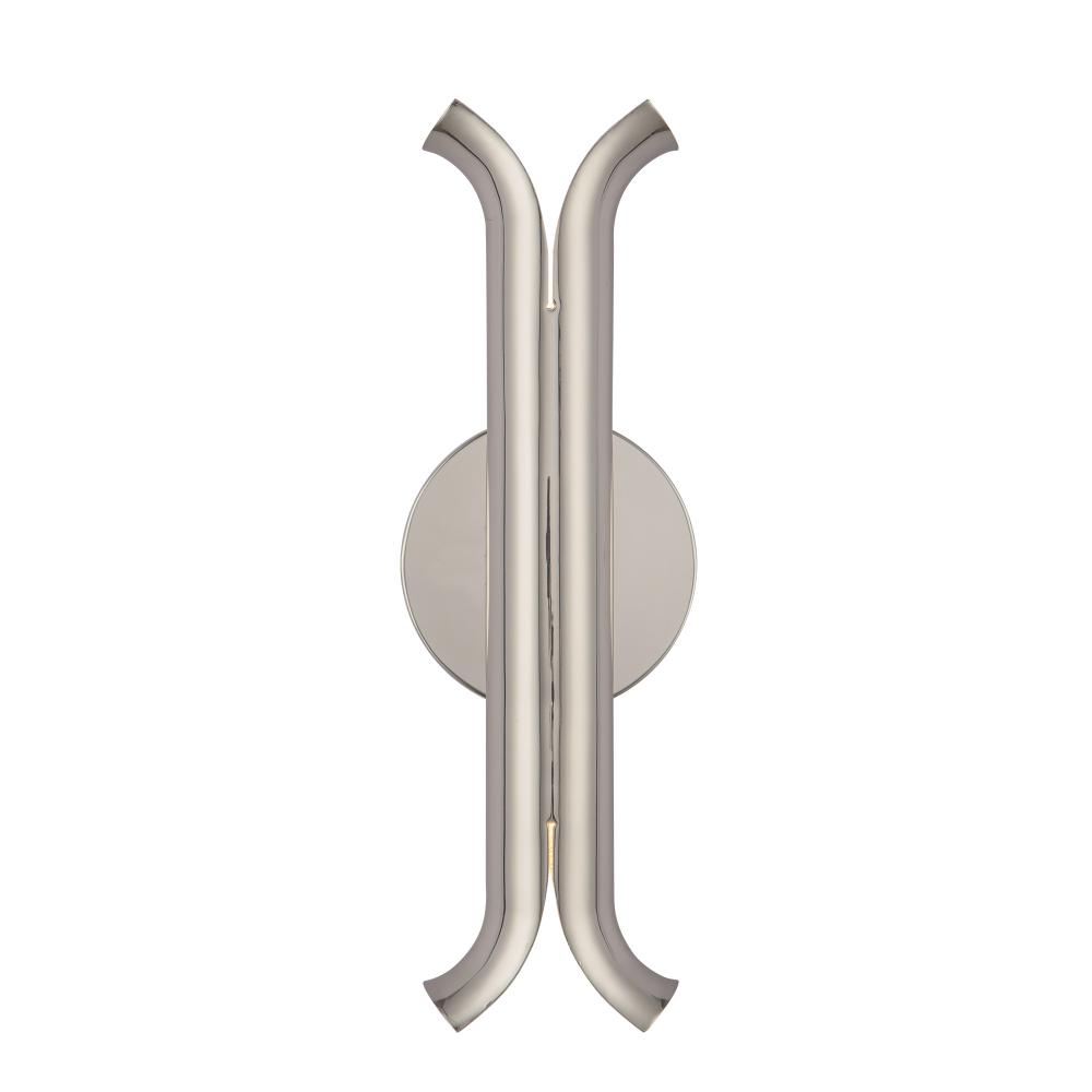 Husk 14-in Polished Nickel LED Wall Sconce