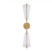 Kuzco Lighting Inc WS62629-BG/LG - Mulberry 29-in Brushed Gold/Light Guide LED Wall Sconce