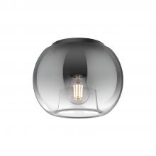 Kuzco Lighting Inc FM57508-BK/SM - Samar 8-in Black/Smoked 1 Light Flush Mount