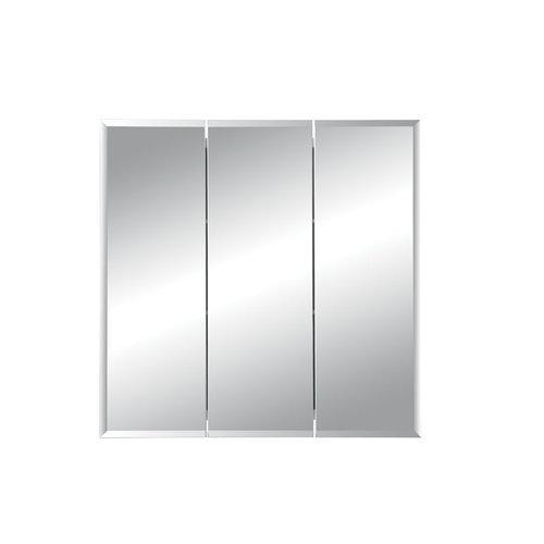 Horizon, Recessed, 24 in. Wx 24 in.H,Tri-View, Beveled-Edge Mirror.