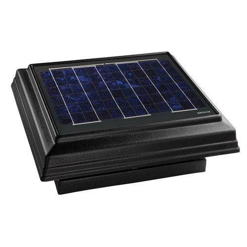 Black, Roof Curb Mounted Solar Powered Attic Ventilator