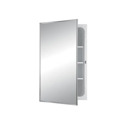 Basic Styleline, Recessed,  16 in.W x 26 in.H,  Premium float glass mirror.