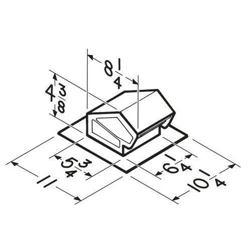 Roof Cap, Aluminum, for 3 in. or 4 in. Round Duct.