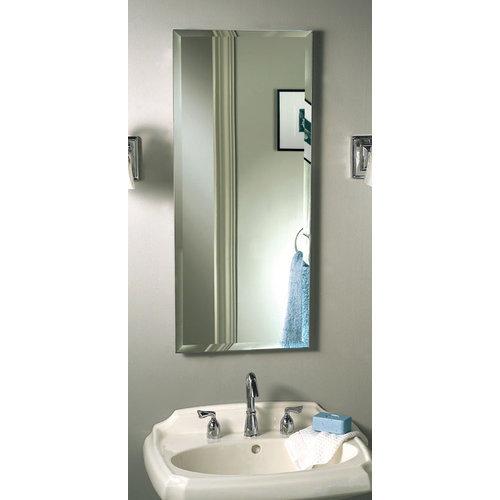 Gallery Collection, Recessed, 15 in.W x 35 in.H, Beveled  Stainless Steel, Mirrored Door, 4 in. deep