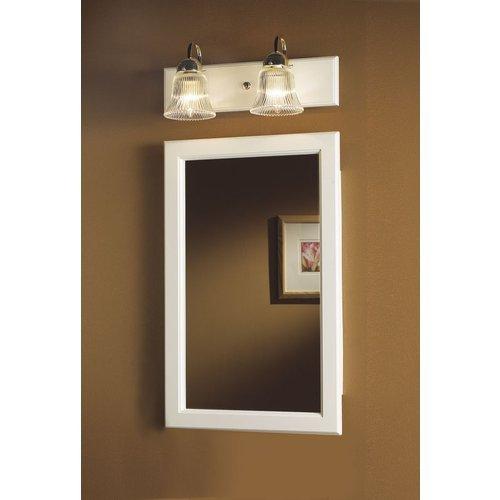 Prairie, Recessed, 17-3/8 in. W x 27-3/8 in.H, White Framed Mirror.