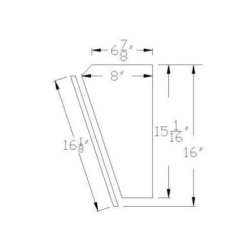 Specialty, Corner Cabinet, Surface Mount, 16 in.W x 36 in.H, Beveled Mirror, White Trim.