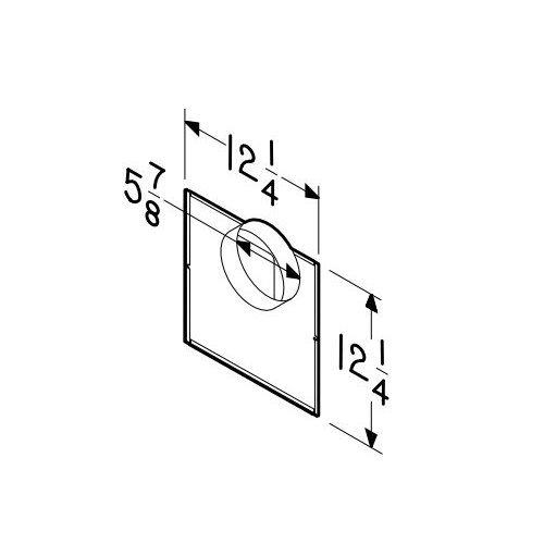 In-line Adapter, 6 in. Round Duct, for 100/150 CFM ceiling mount models.