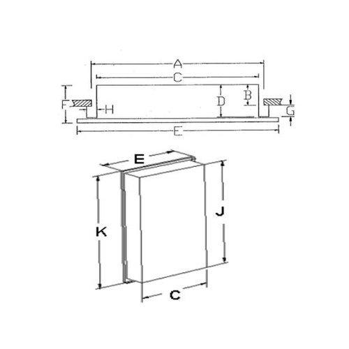 Focus, Recessed, 16 in.W x 26 in.H, Plastic Body, Frameless Mirrored Door.