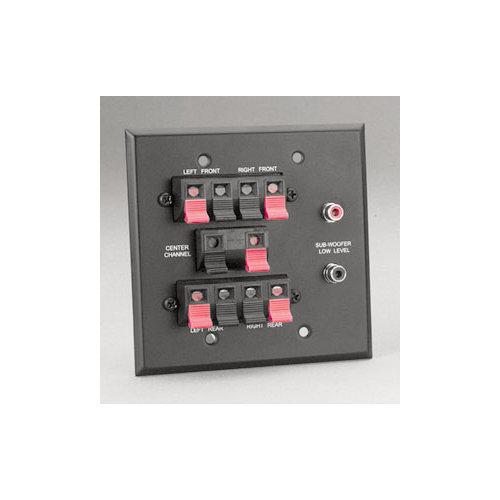 Home Theater In-Wall Termination Panel, Black. Not for use with intercoms.